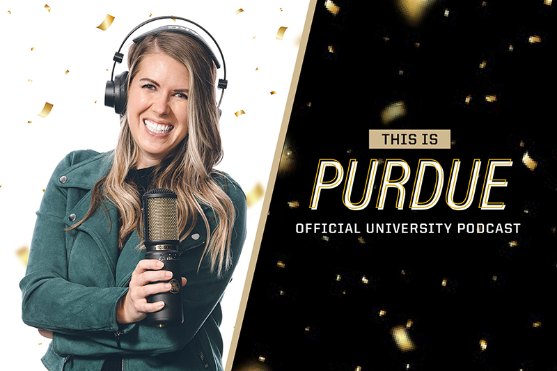 podcast host in graphic